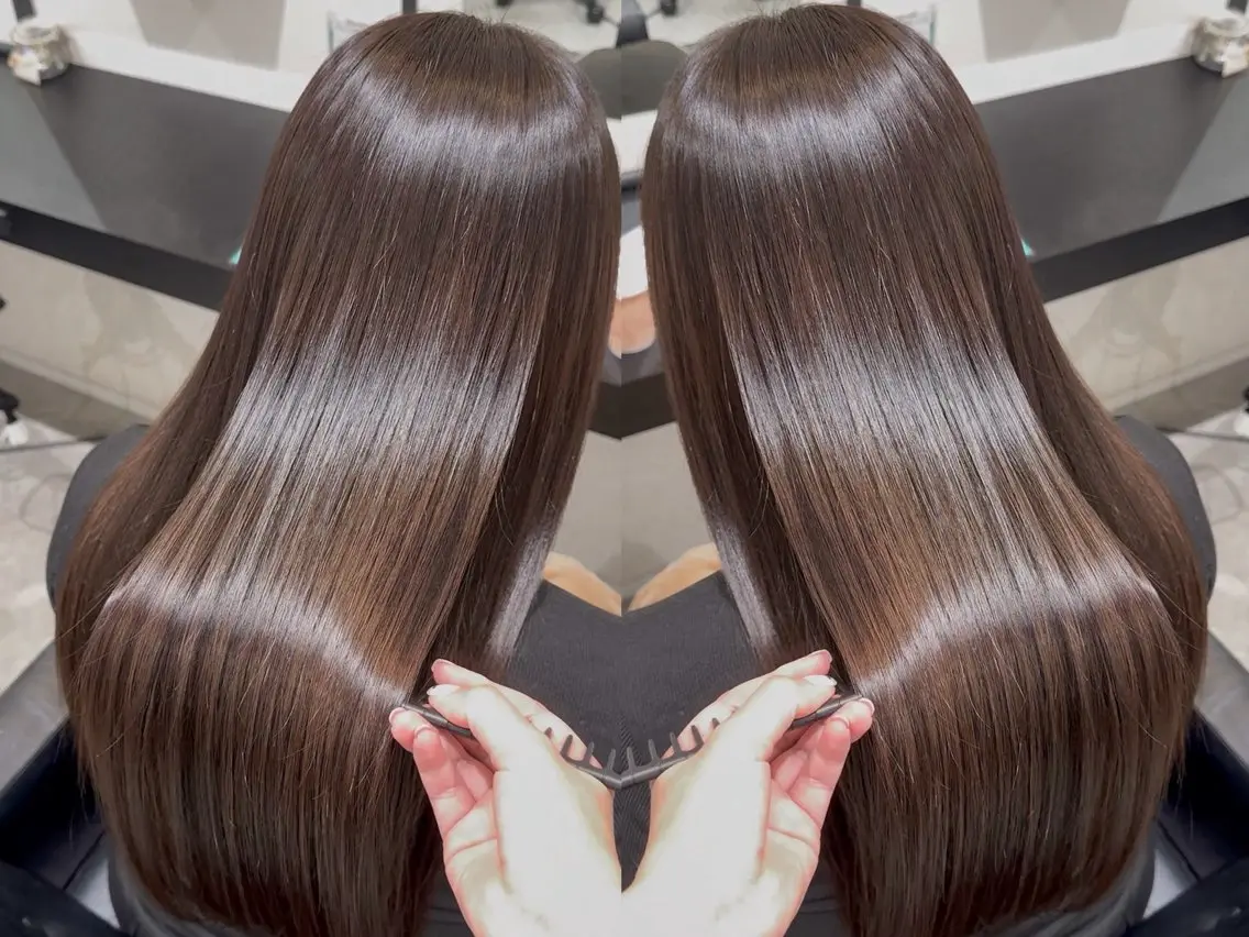 ロング 縮毛矯正 丸尾 沙弥香のヘアスタイル