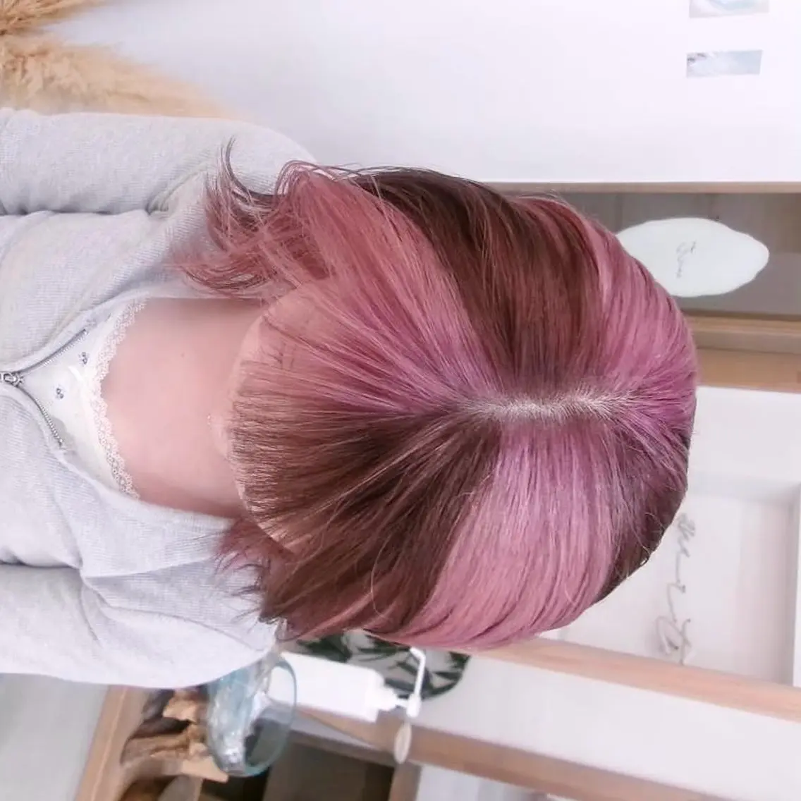 ミディアム ヘアカラー yuna🎀 ピンク・ラベンダーのヘアスタイル