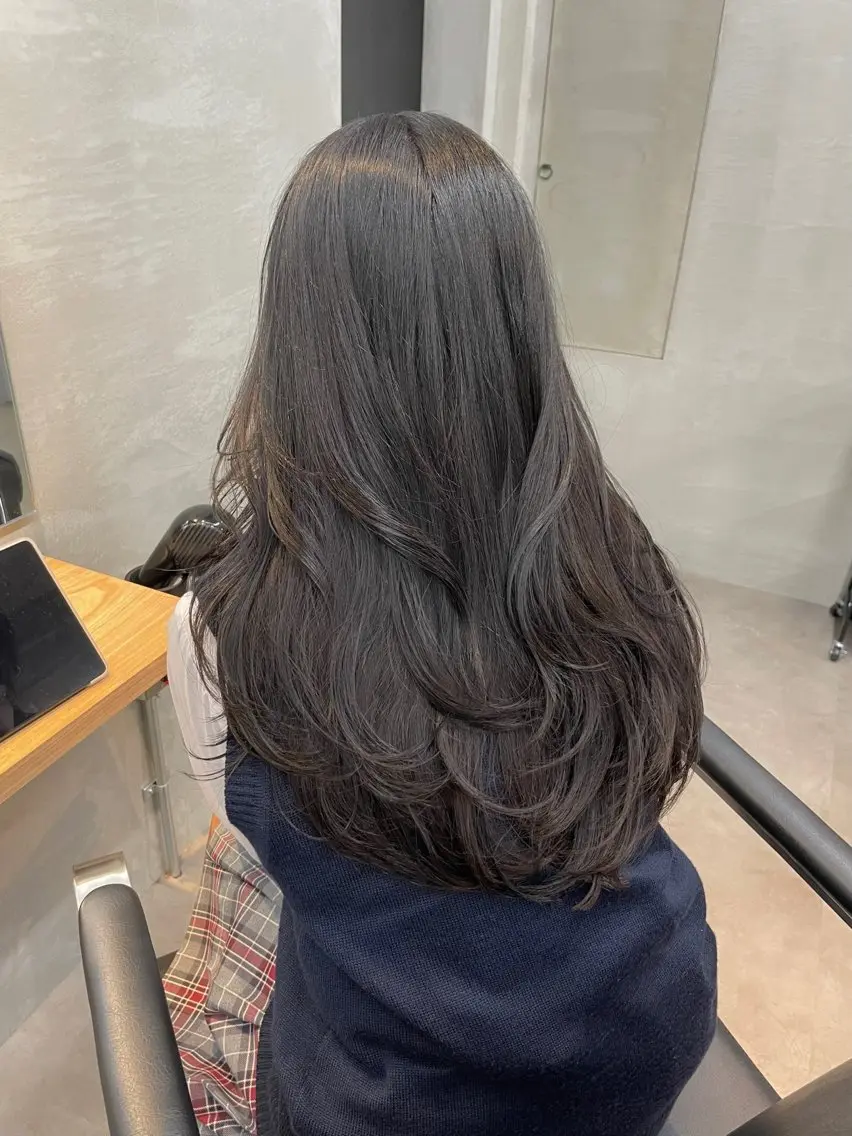 ヘアアレンジ(ハーフアップ、コテ巻き)の写真