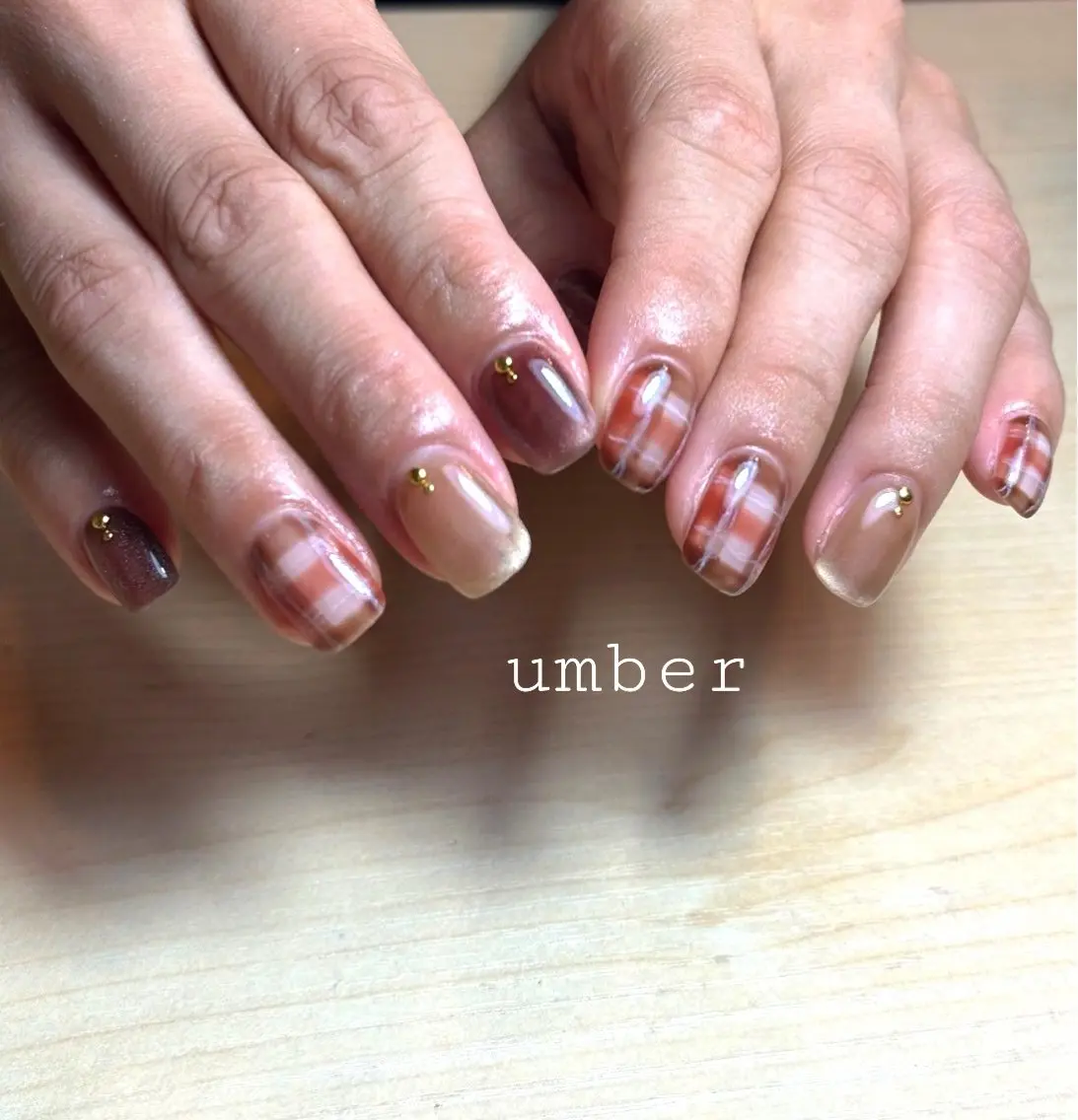ネイル ハンドネイル umber 三茶1分のネイルデザイン