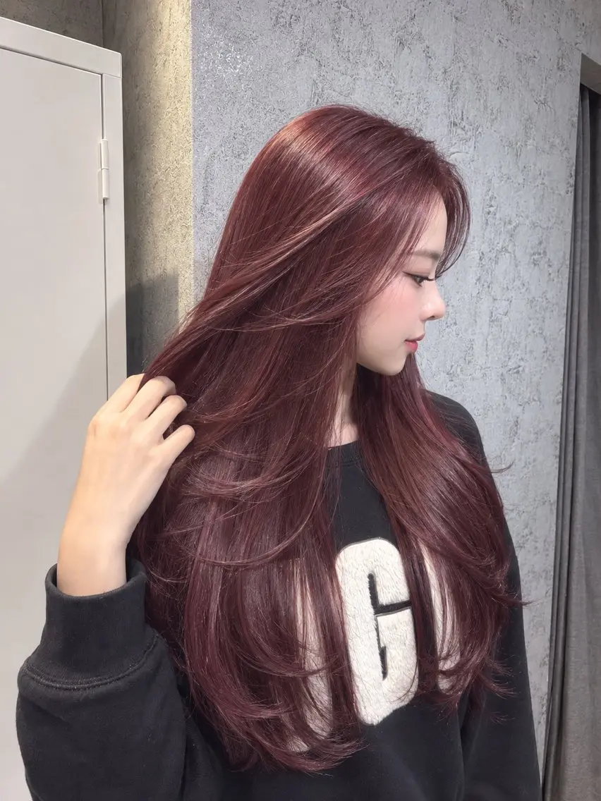 ロング カラー ヘアカラー 髪質改善カラー ✖️韓国レイヤー小澤のヘアスタイル