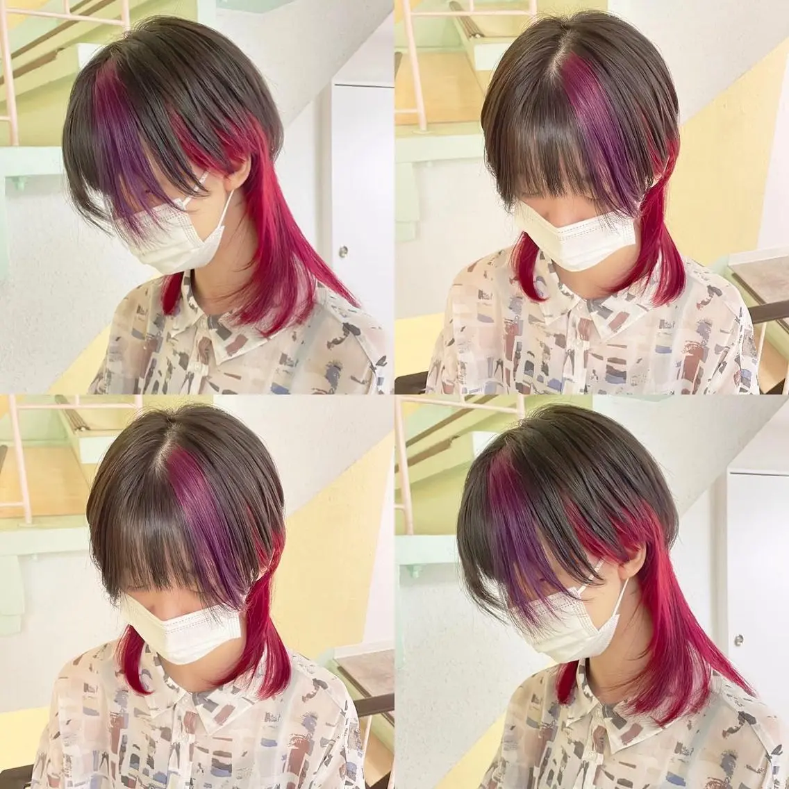 カラー ヘアカラー トリートメント 渋谷:インナーカラー ／🍒エリカ🍒のヘアスタイル