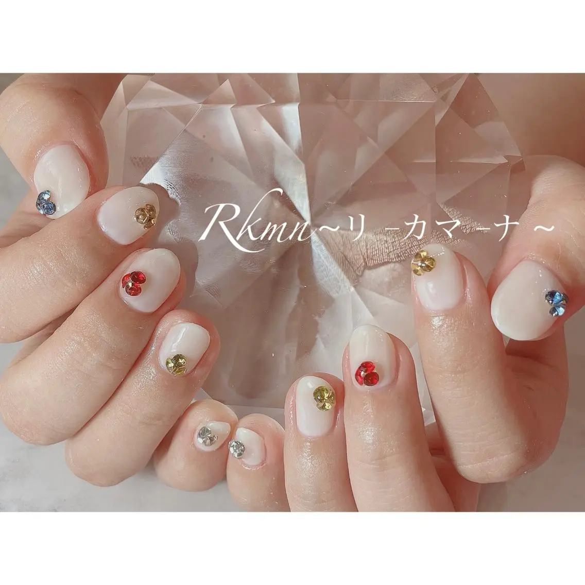ネイル アートネイル ワンカラーネイル 春ネイル ホワイト ハンドネイル フットネイル ハンドケア Rkmn ~リ-カマ-ナ~のネイルデザイン