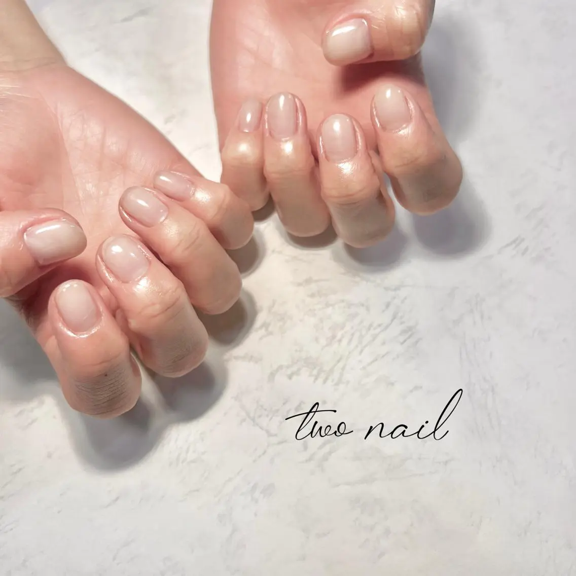 ネイル アートネイル フットネイル ハート ニュアンスネイル ホワイト ハンドネイル two nailのネイルデザイン