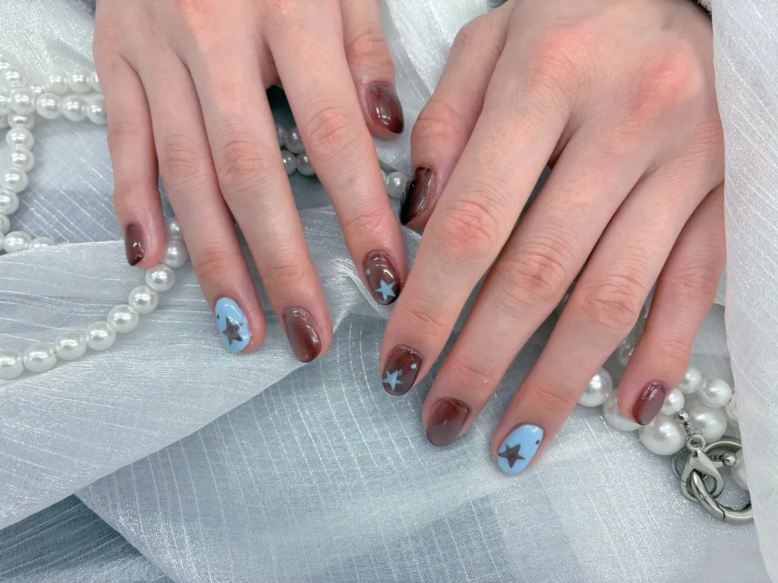 ネイル ハンドネイル 🩵Minmin nail salonのネイルデザイン