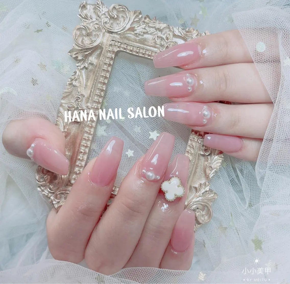 チップ長さだし➕ワンカラー🌸 オフ無し 甘皮ケア+保湿オイルの写真