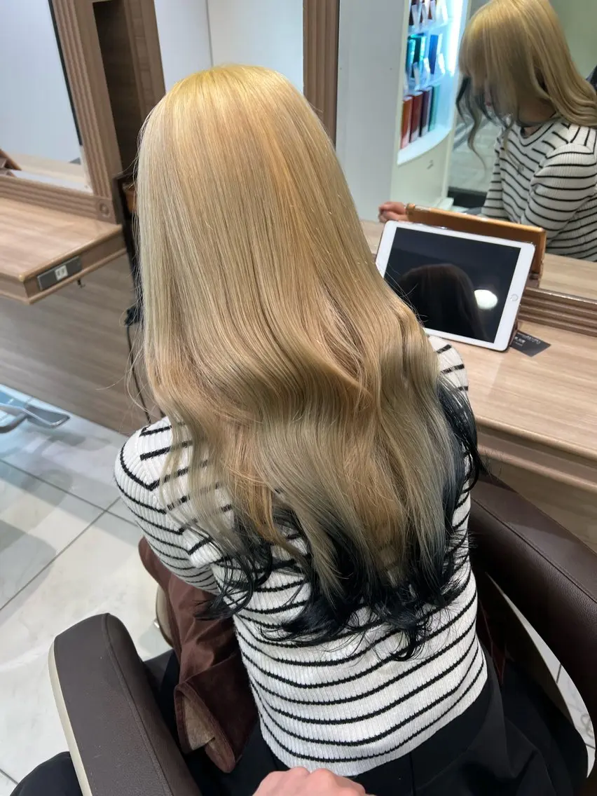 ロング カラー ヘアカラー トリートメント デザイン/ハイトーン 🐺ryuyaのヘアスタイル