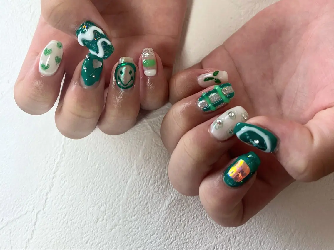 ネイル ジェルネイル 持ち込み ハンドネイル tamu nail 金町のネイルデザイン