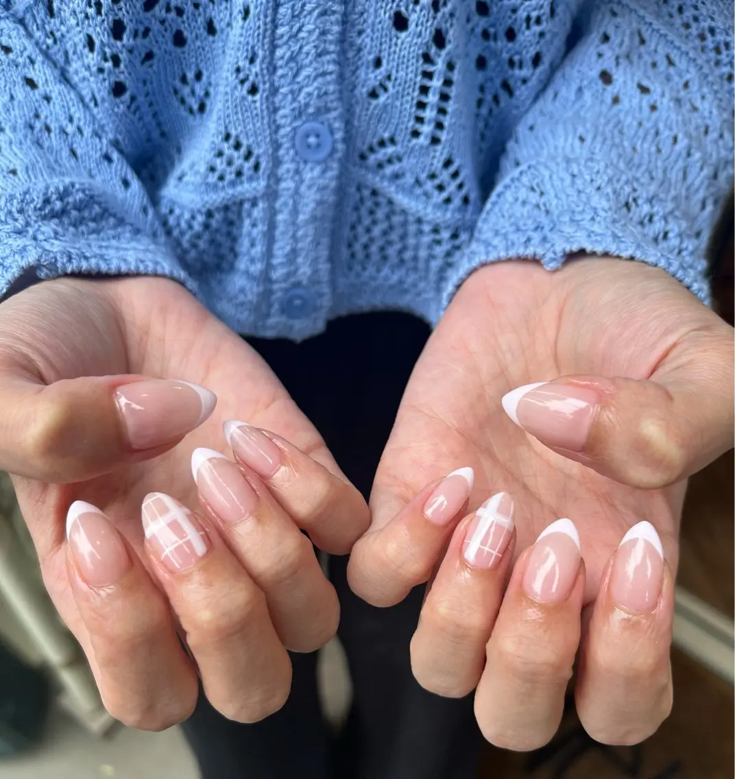 ネイル フレンチネイル 持ち込み ピンク ハンドネイル ハルカ (AT.1011)のネイルデザイン