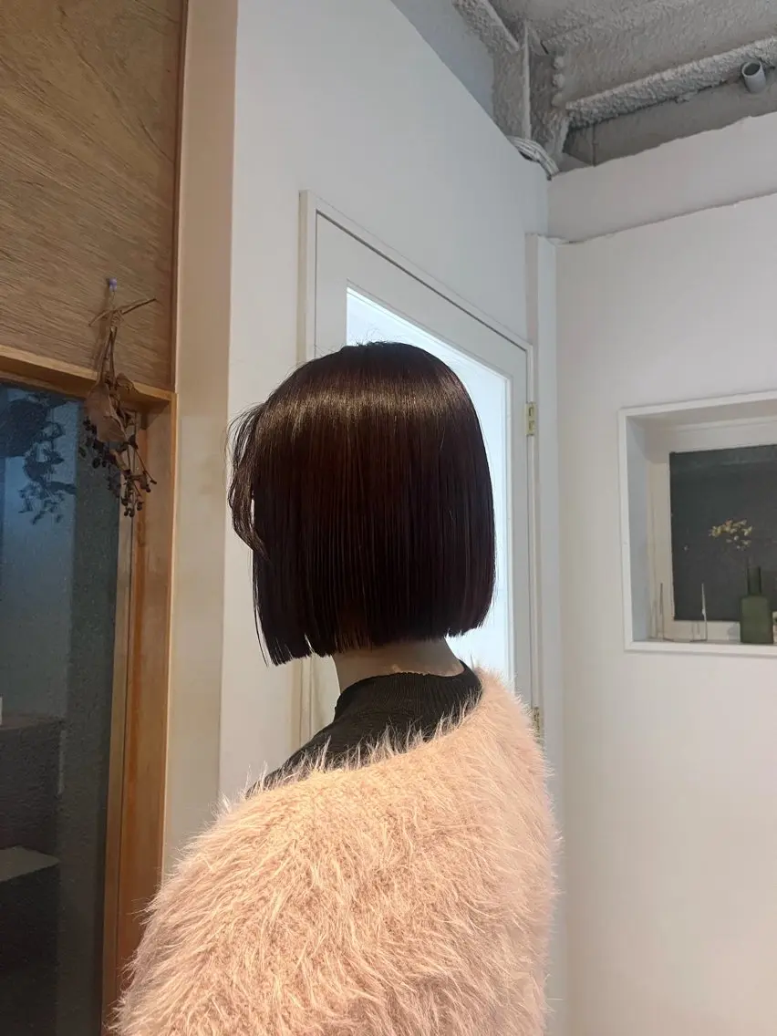 ショート カット ヘアカラー トリートメント Koyukiレイヤー /ボブ/柔カラー🧈のヘアスタイル