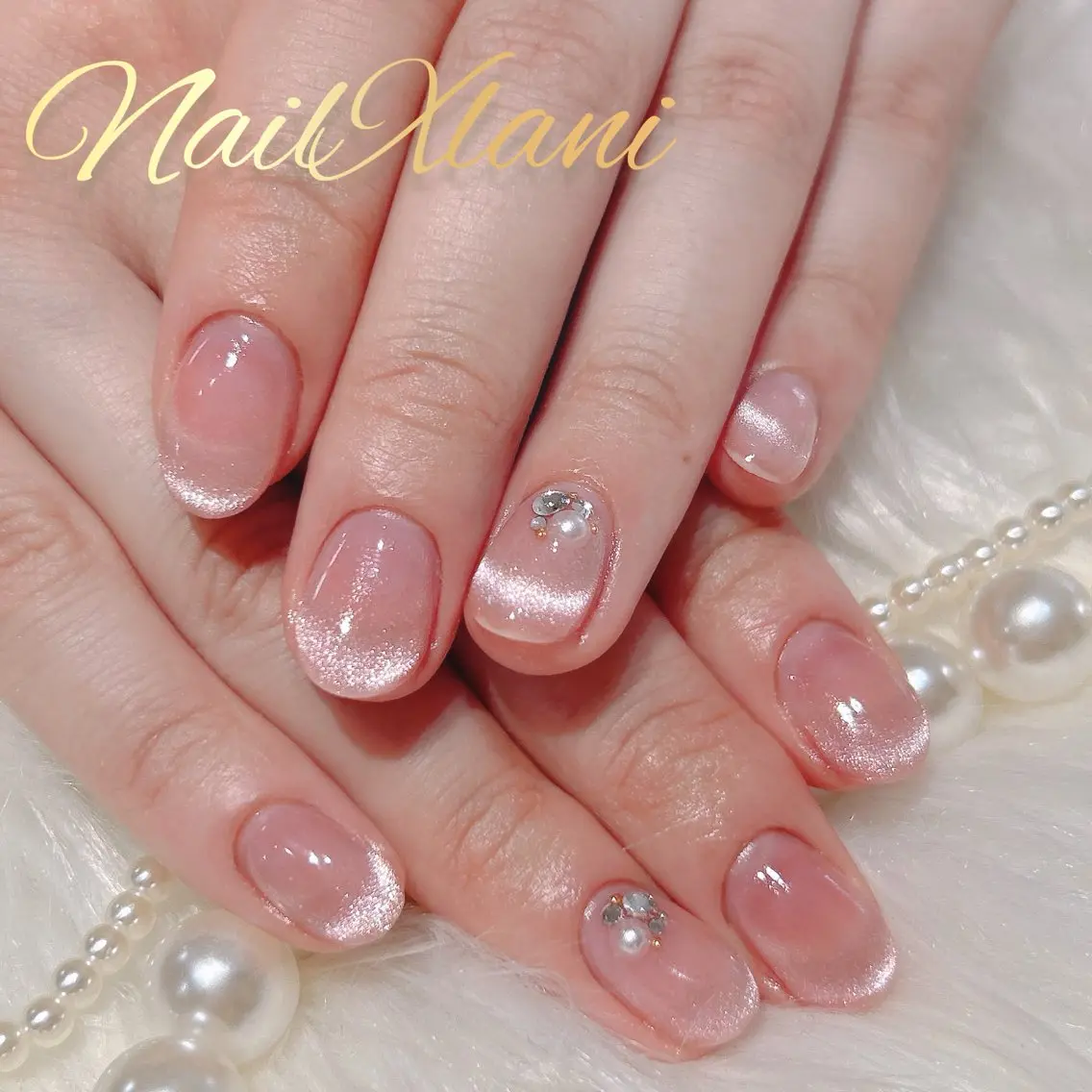 ネイル フットネイル ジェルネイル マグネットネイル パラジェル ハンドネイル Nail×Lani 深爪矯正対応◎のネイルデザイン