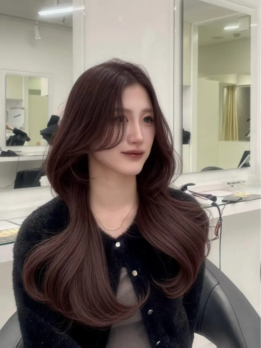 ロング カラー カット ヘアカラー トリートメント ヘッドスパ トレンド🇰🇷韓国 スタイル🤍りんのヘアスタイル