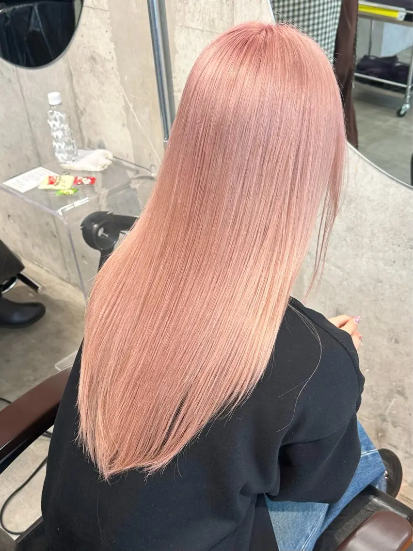 ロング ヘアカラー トリートメント 🤍ムラ修正ブリーチ 🤍原宿/YUUのヘアスタイル