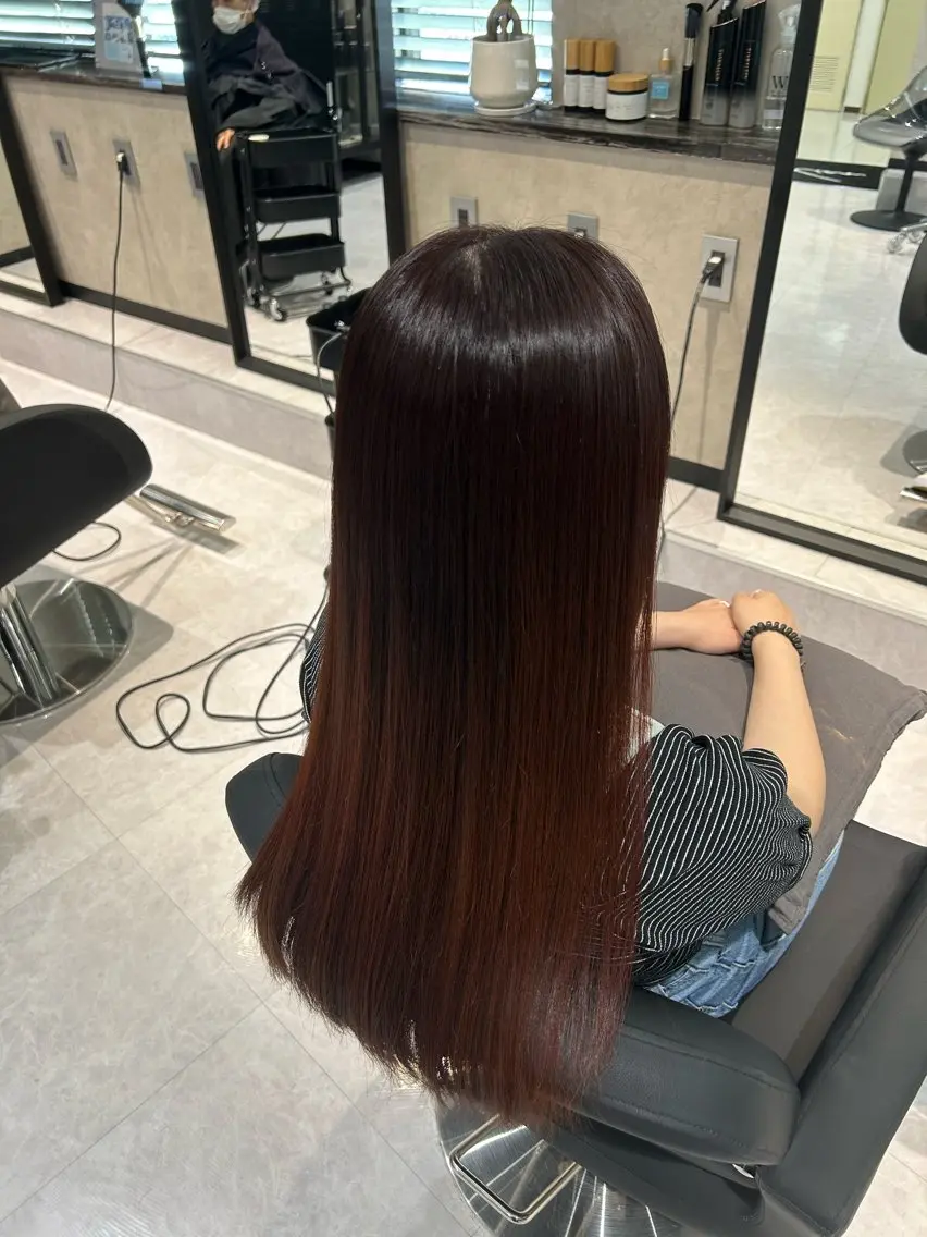 ロング カラー 髪質改善 ロング ヘアカラー トリートメント 《.Xian》リク /透明感/メンズのヘアスタイル