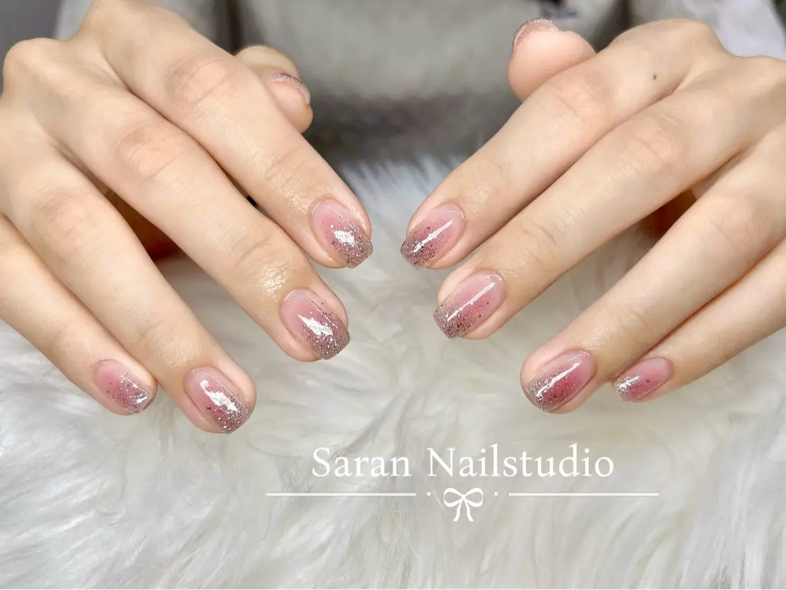 ネイル アートネイル 長さ出し フットネイル ジェルネイル 韓国ネイル Saran Nailstudioのネイルデザイン