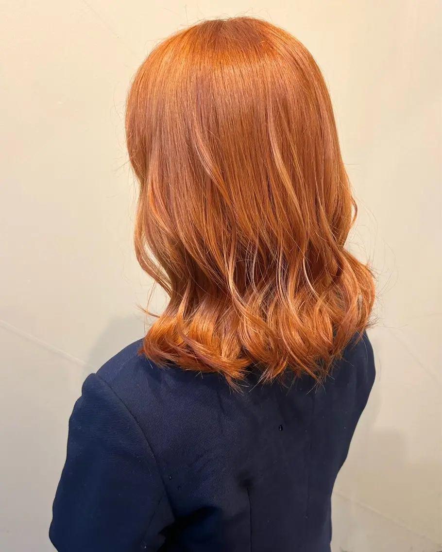 ミディアム カラー オレンジ 【髪質改善】 KOUKIのヘアスタイル
