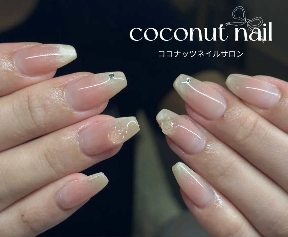 ネイル べっ甲ネイル フレンチネイル キラキラネイル マグネットネイル 大理石ネイル(マーブル) ハンドネイル 神田 ココナッツのネイルデザイン