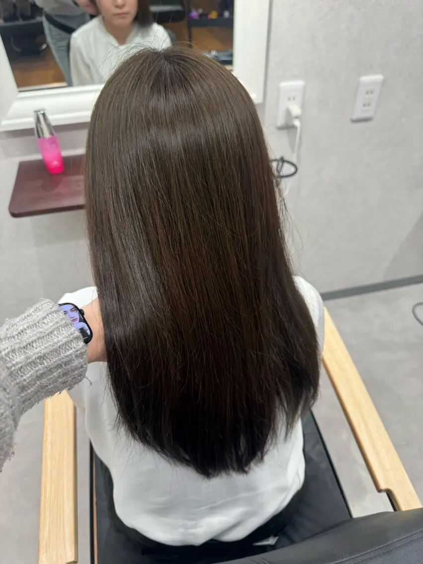 カラー 🩵ワンカラー／ 銀座／mayu🩵のヘアスタイル