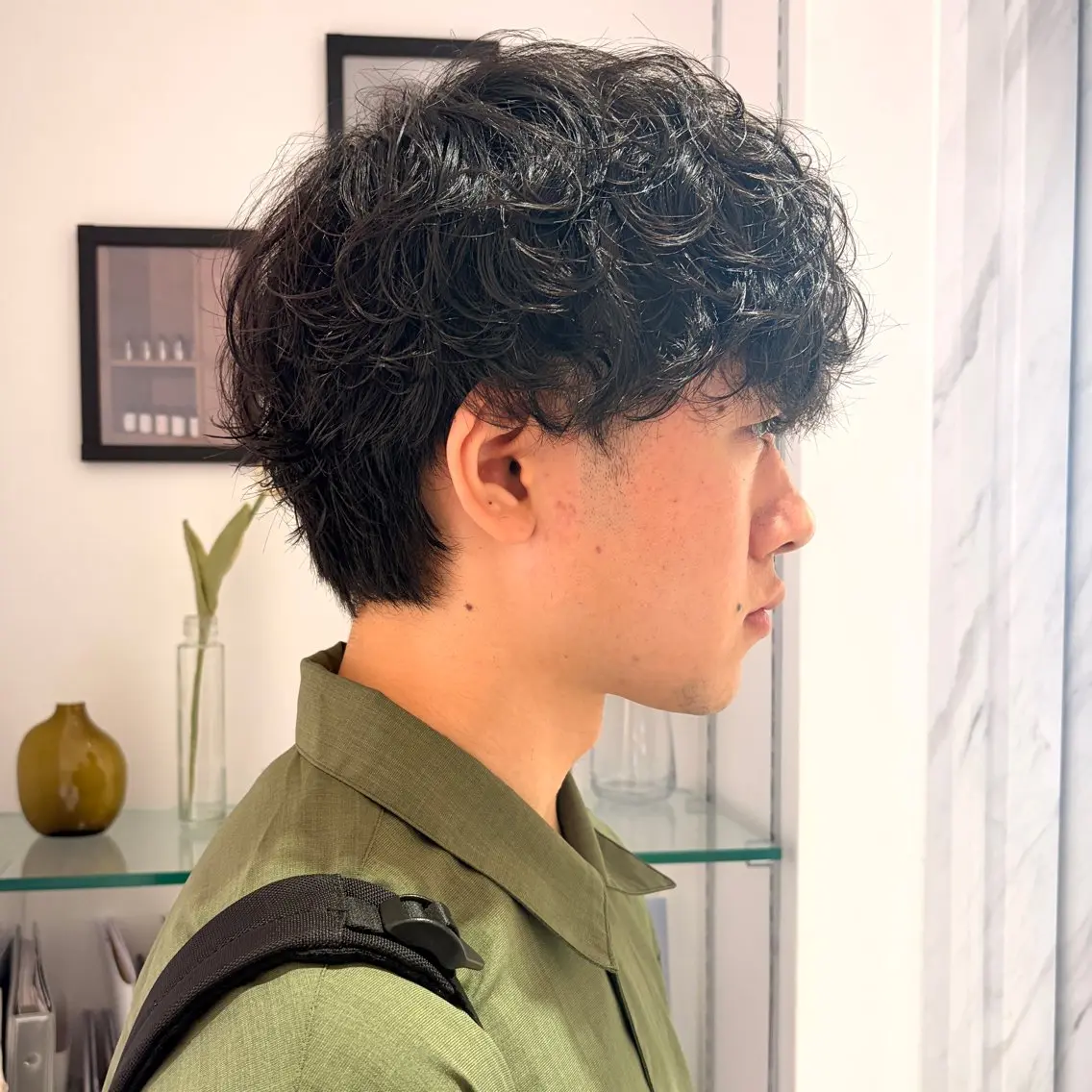 パーマ メンズ カット パーマ 🫯ボブ・ミディアム レイヤー/ ヤギ🫯のヘアスタイル