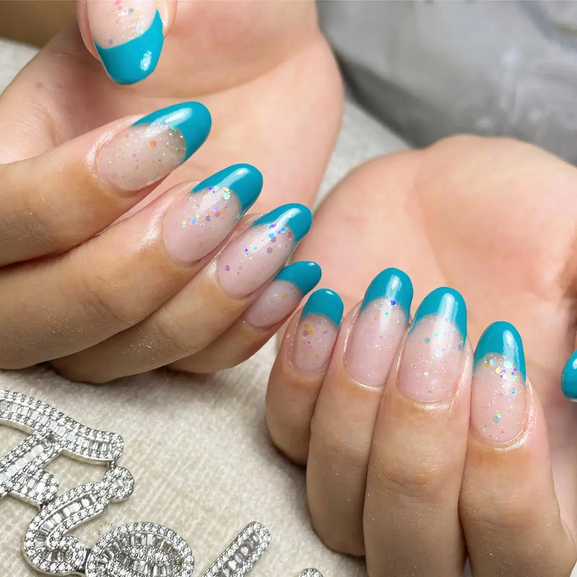 スカルプ長さ出し＋ジェルフレンチの写真