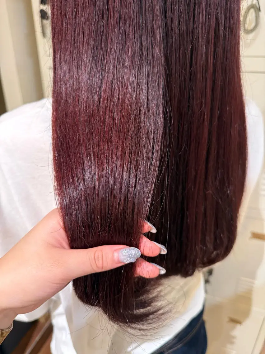 カラー ボルドーカラー 🍒おおさわ せいら🍒のヘアスタイル