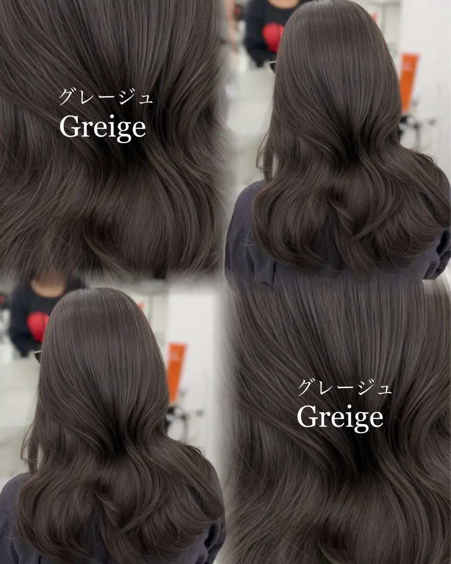 ロング カラー 透明感カラー グレージュ カット ヘアカラー トリートメント 韓国ヘア/顔周り ヘアセット/加藤優里のヘアスタイル