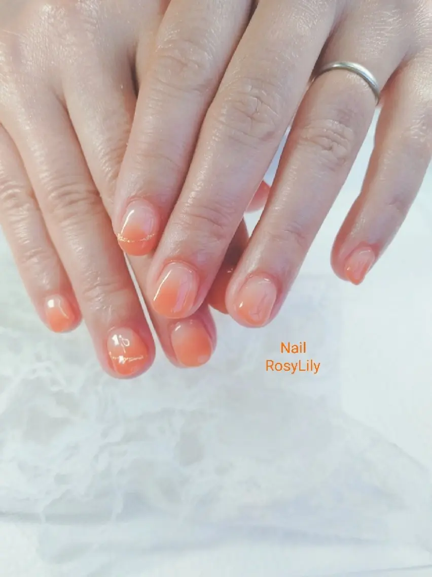 ネイル グラデーション シンプルネイル プライベートサロン Rosy Lilyのネイルデザイン
