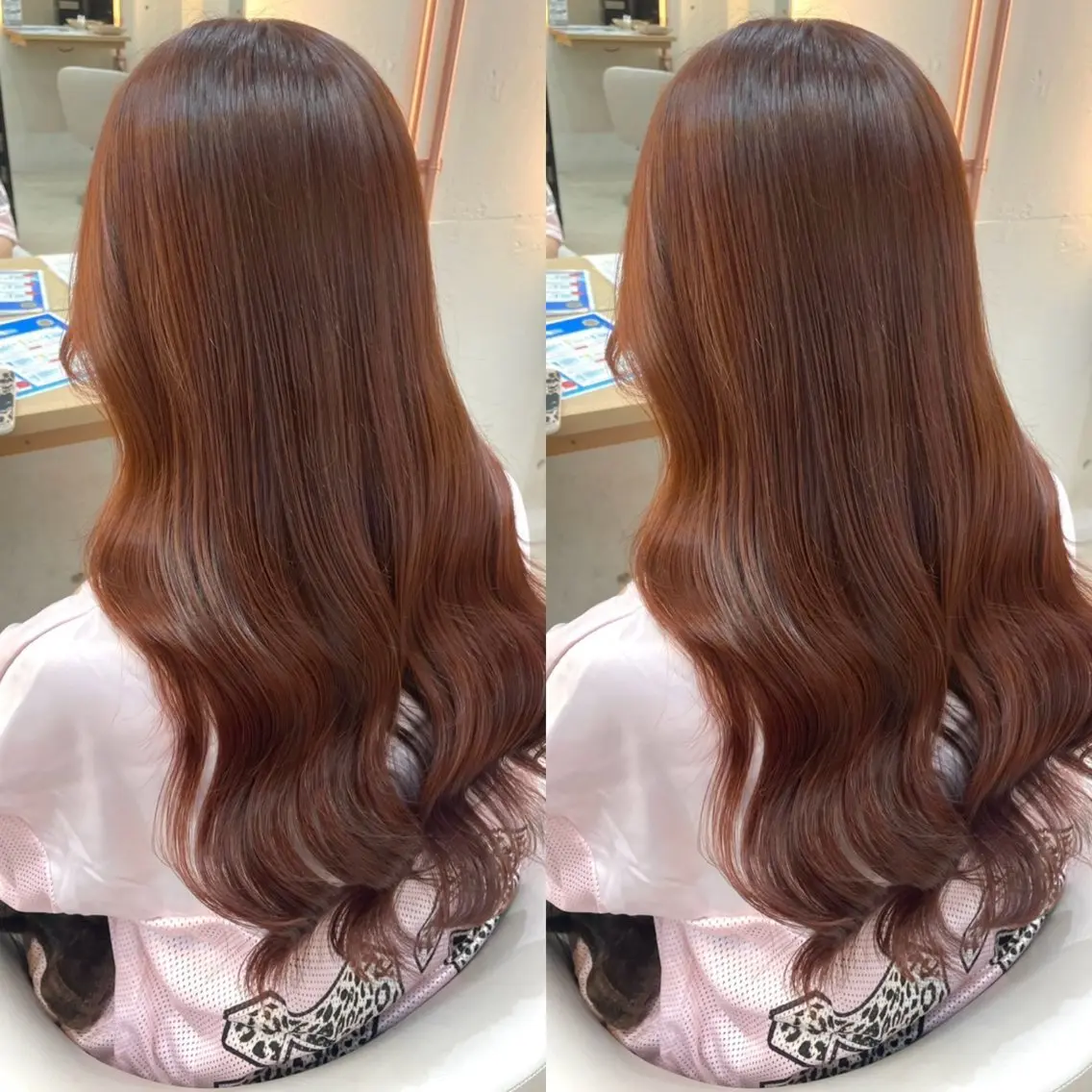 ロング カラー ブラウンカラー オレンジ オレンジブラウン ロング 似合わせカット カット ヘアカラー トリートメント カットモデル募集🍒 りおのヘアスタイル