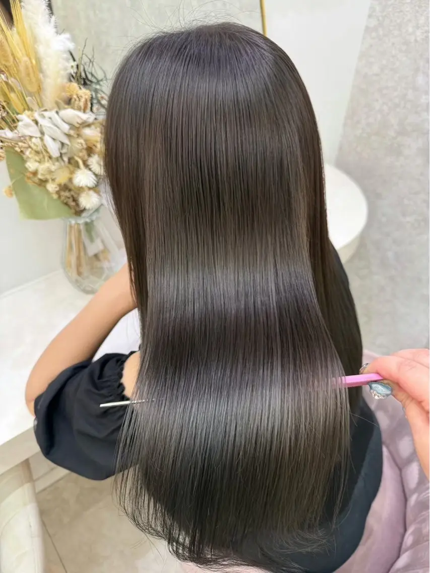 カラー 透明感カラー ヘアカラー 💎ななか/大宮 ワンカラー🪄のヘアスタイル