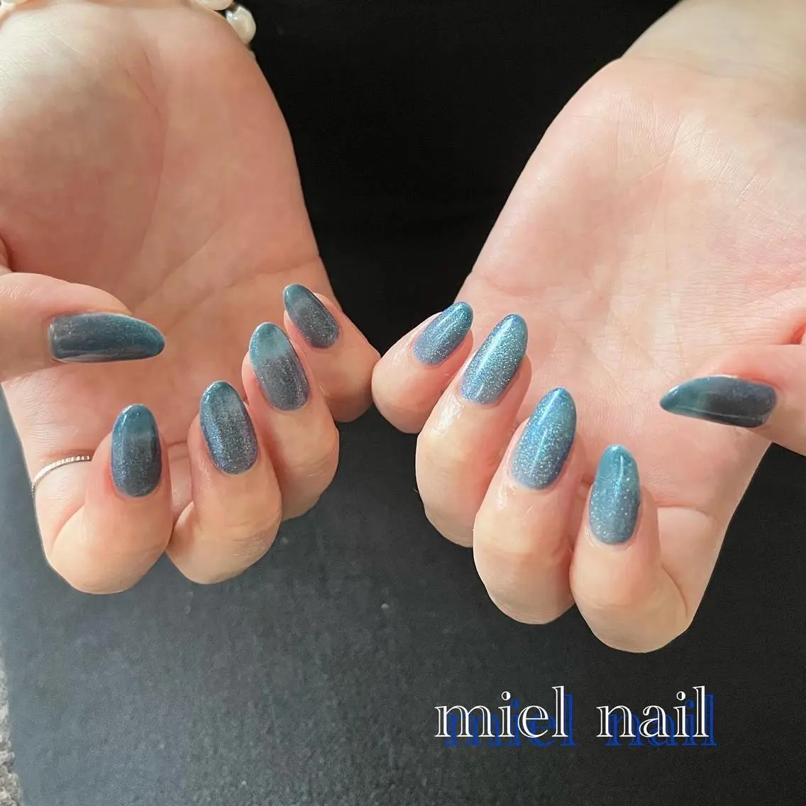 ネイル マグネットネイル ワンカラーネイル シンプルネイル ハンドネイル miel nailのネイルデザイン