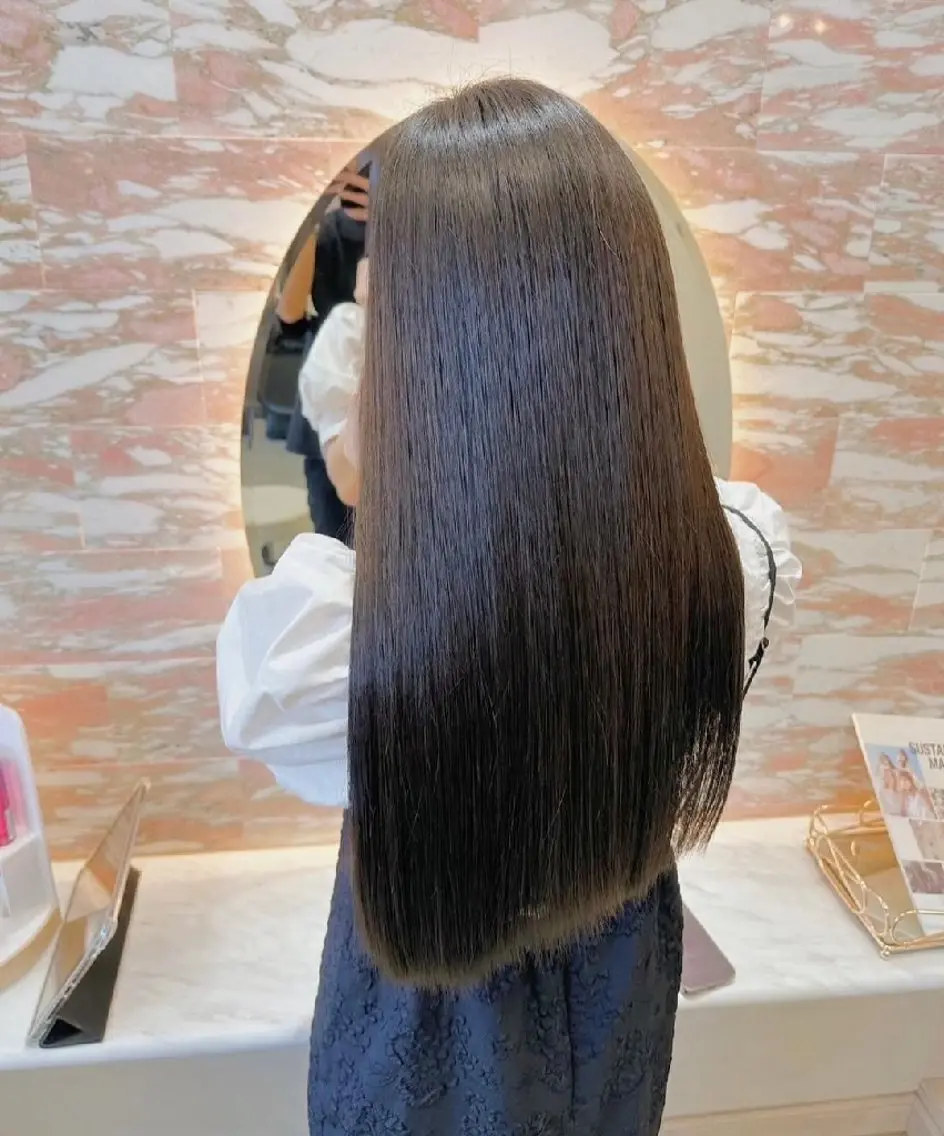 minimo限定🫶カット💕ダメージレスケアカラー💕3ステップトリートメント(白髪染め可)の写真