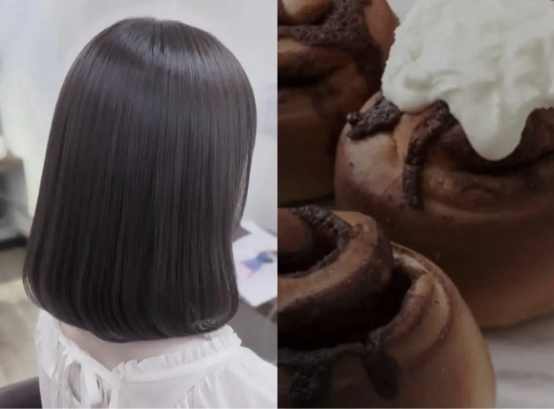 セミロング カラー ブラウンカラー 透明感カラー ヘアカラー 神保町 ヘアケアのヘアスタイル
