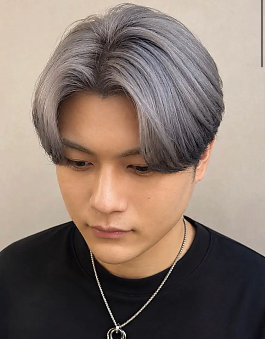 カラー メンズ カット ヘアカラー 曲がる縮毛/ブリーチ カラー京介のヘアスタイル