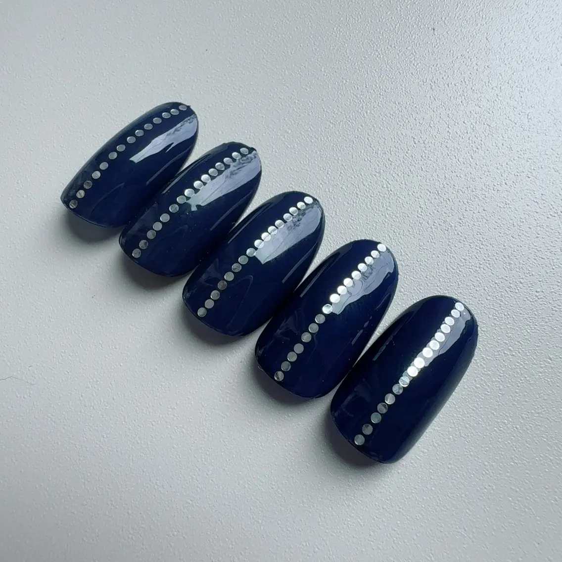 ネイル ネイビー シンプルネイル ハンドネイル 15_nail chiharuのネイルデザイン