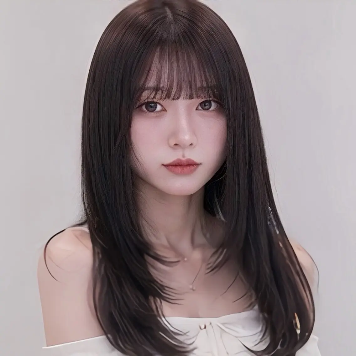 ロング カット レイヤー/顔まわり /縮毛矯正/おばかんのヘアスタイル