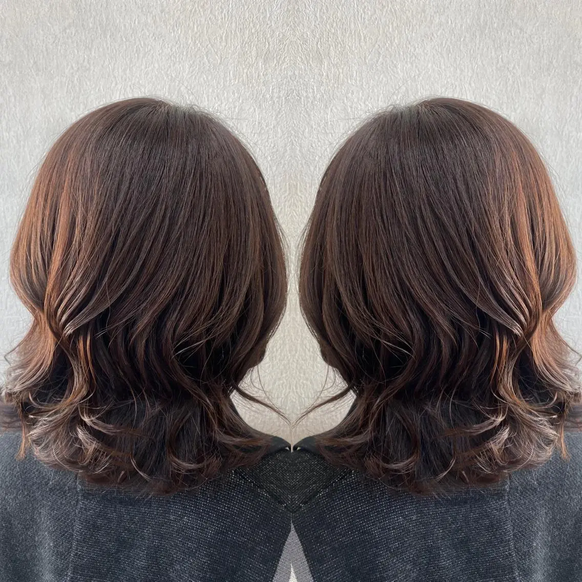 セミロング カラー tocca 💜石田愛結💜のヘアスタイル