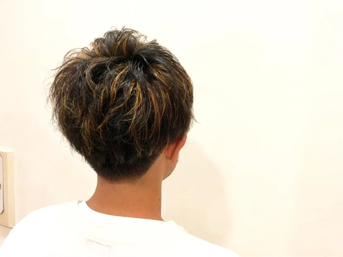 カラー メンズ メンズハイライト ハイライトカラー カット ヘアカラー 神崎 拓人のヘアスタイル