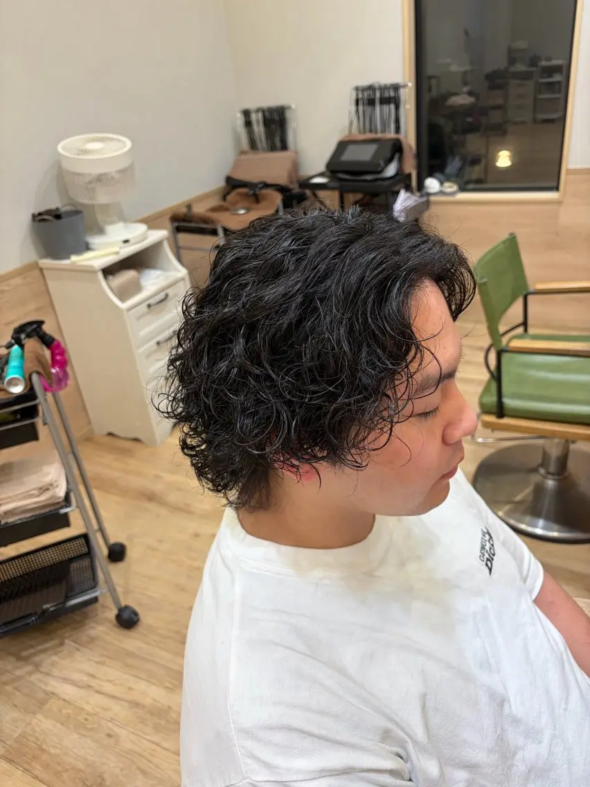 パーマ メンズ メンズパーマ カット パーマ 小田 暉のヘアスタイル