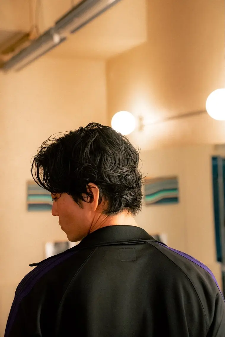 ミディアム カラー パーマ メンズ ミディアムパーマ メンズパーマ 🔗メンズサロン🔗 Kieのヘアスタイル