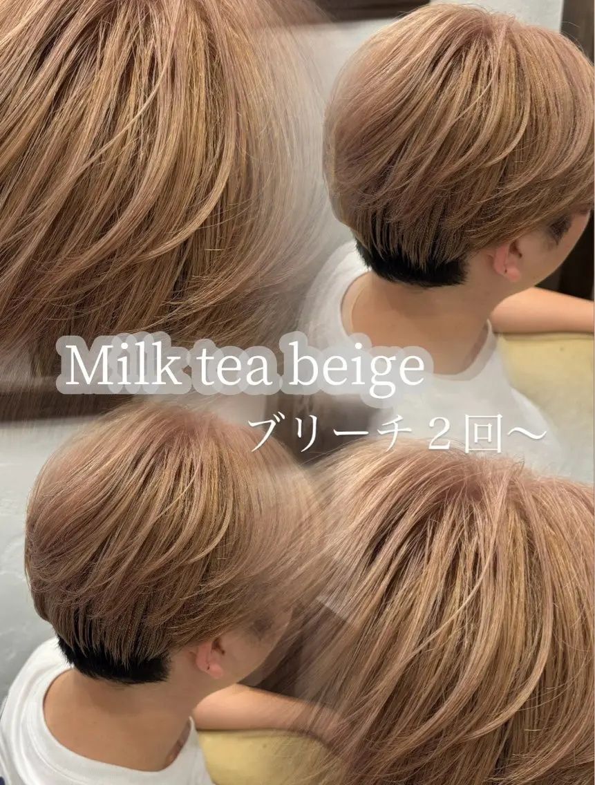 ショート ヘアカラー 市毛 結菜のヘアスタイル