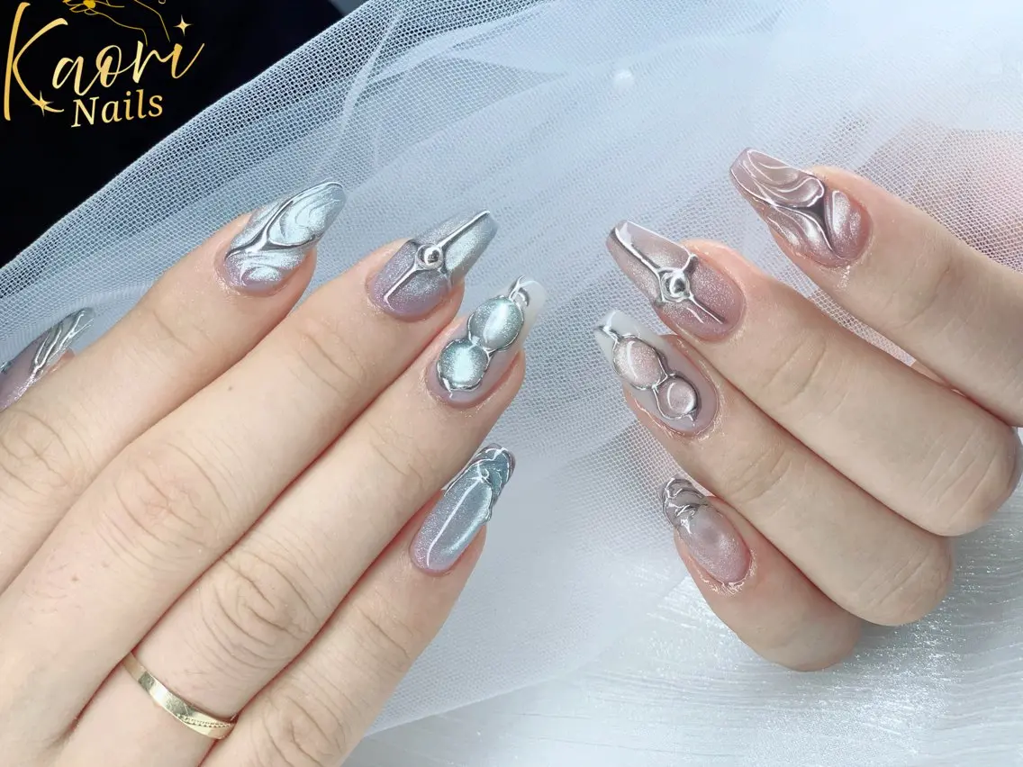 ネイル アートネイル フットネイル フレンチネイル 韓国ネイル マグネットネイル KAORI YUMIのネイルデザイン