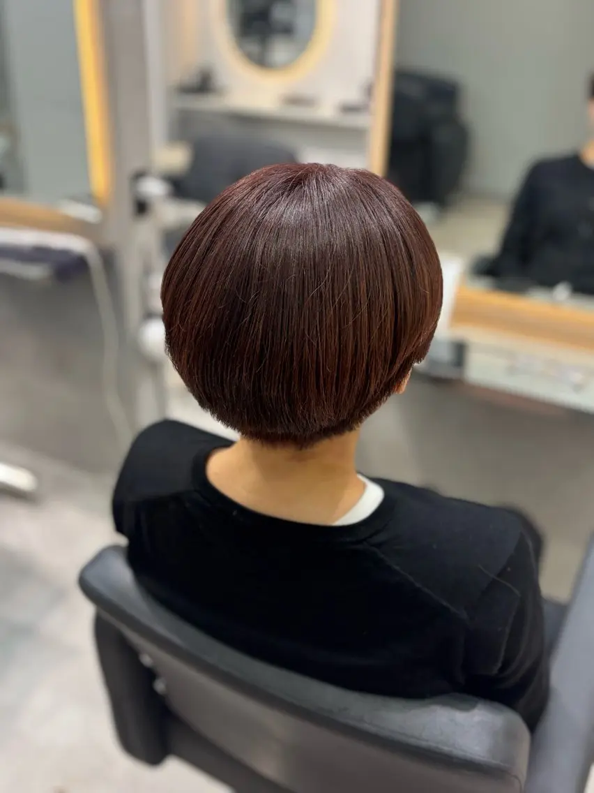 ショート カラー ショートヘア ヘアカラー トリートメント 野口 由衣のヘアスタイル
