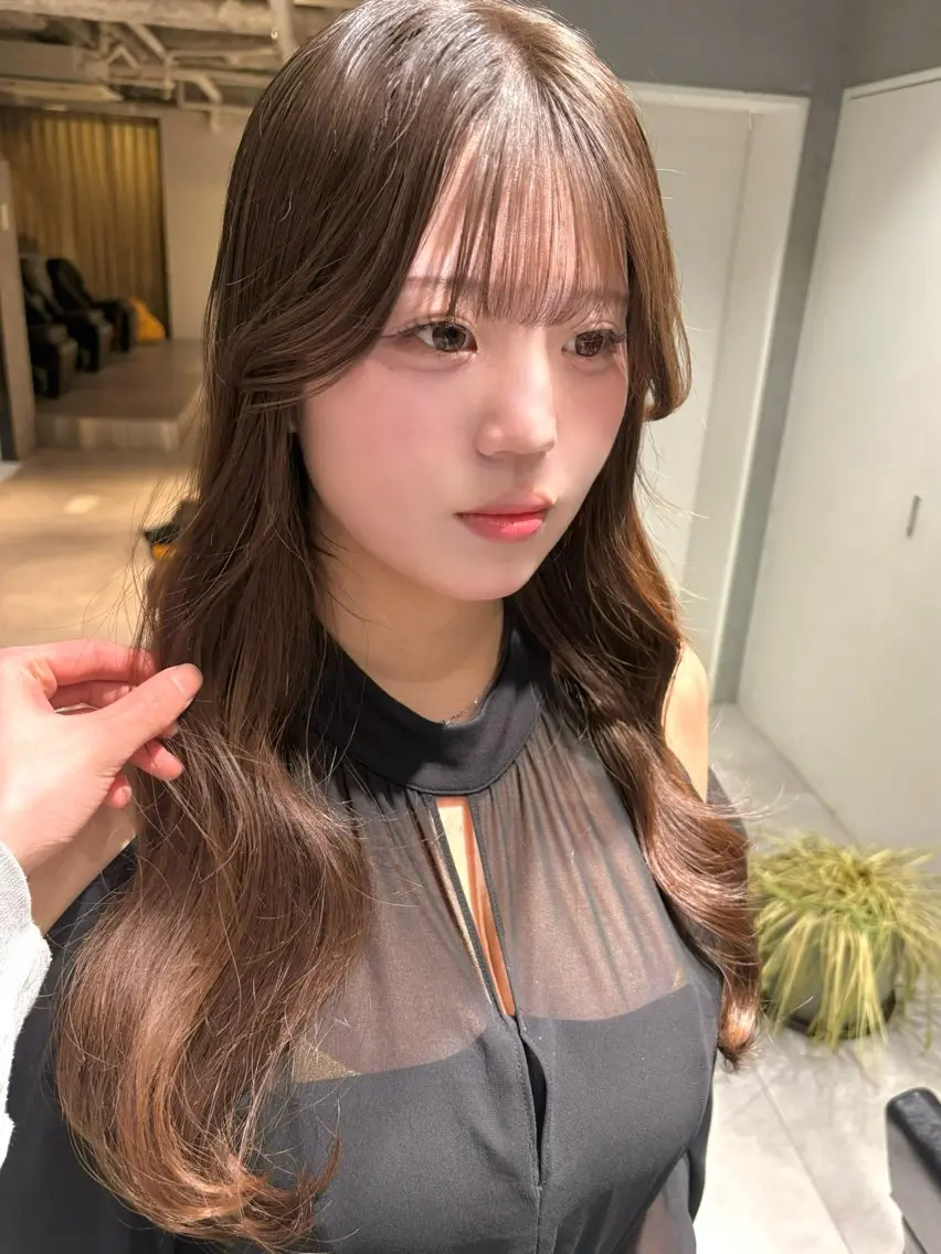 ロング カラー カット ヘアカラー トリートメント CHERIM ❤️🔥新家光葉のヘアスタイル
