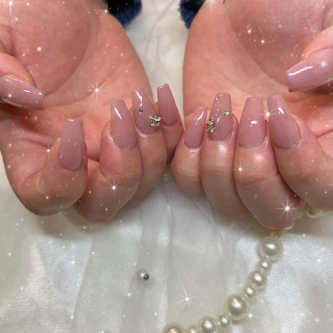 ネイル ストーンネイル ハンドネイル BlueDaisy 栄本店のネイルデザイン