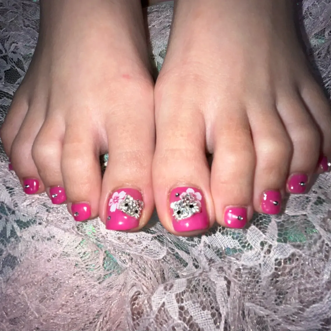 ネイル フットネイル ピンク mipa nailのネイルデザイン