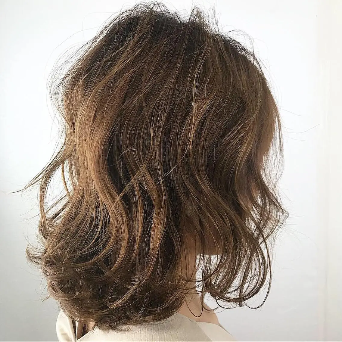 ミディアム カラー カット ヘアカラー パーマ 縮毛矯正 トリートメント Lien 深井店のヘアスタイル