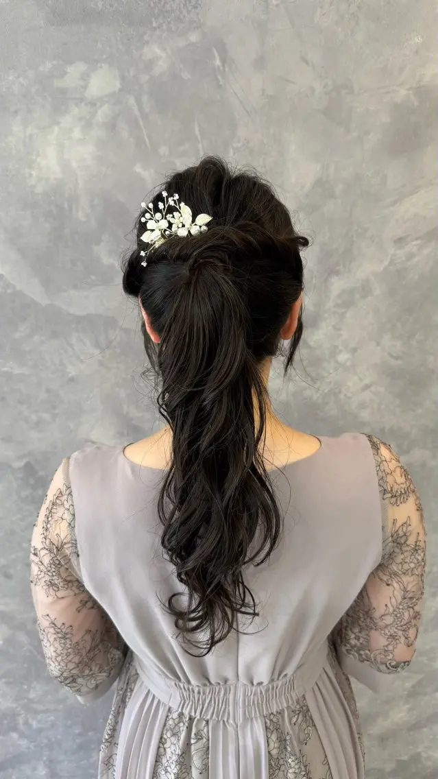 ロング ヘアアレンジ ポニーテール yukiko/ 垢抜け透明感hairのエステ・リラクイメージ