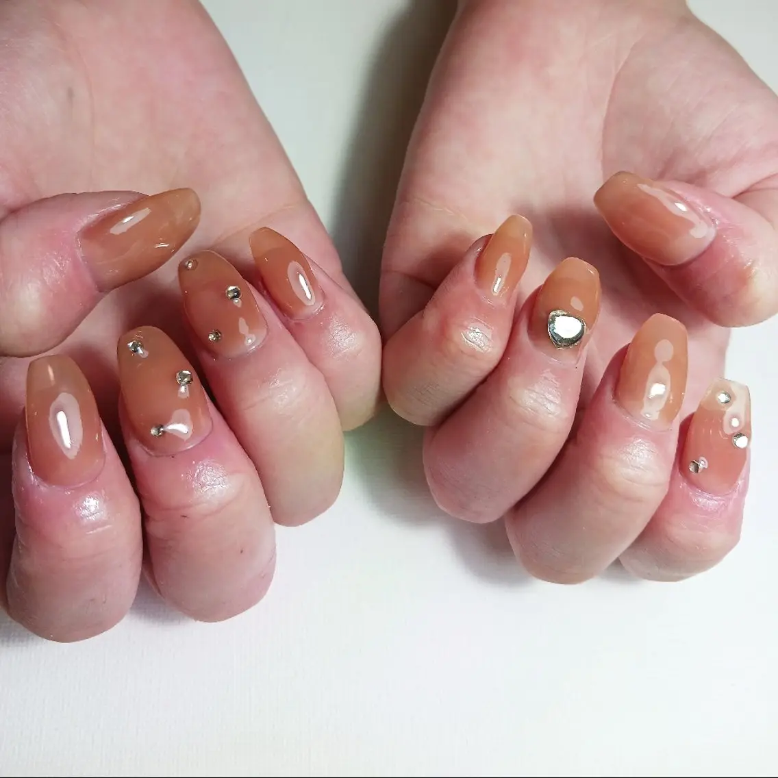 ネイル アートネイル ジェルネイル 持ち込み ワンカラーネイル ショートネイル ハンドネイル owlnail /持込みデザイン専門のネイルデザイン