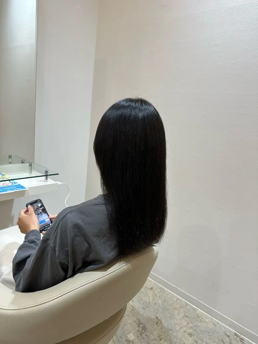 ロング パーマ ストレートパーマ 安藤 舜のヘアスタイル