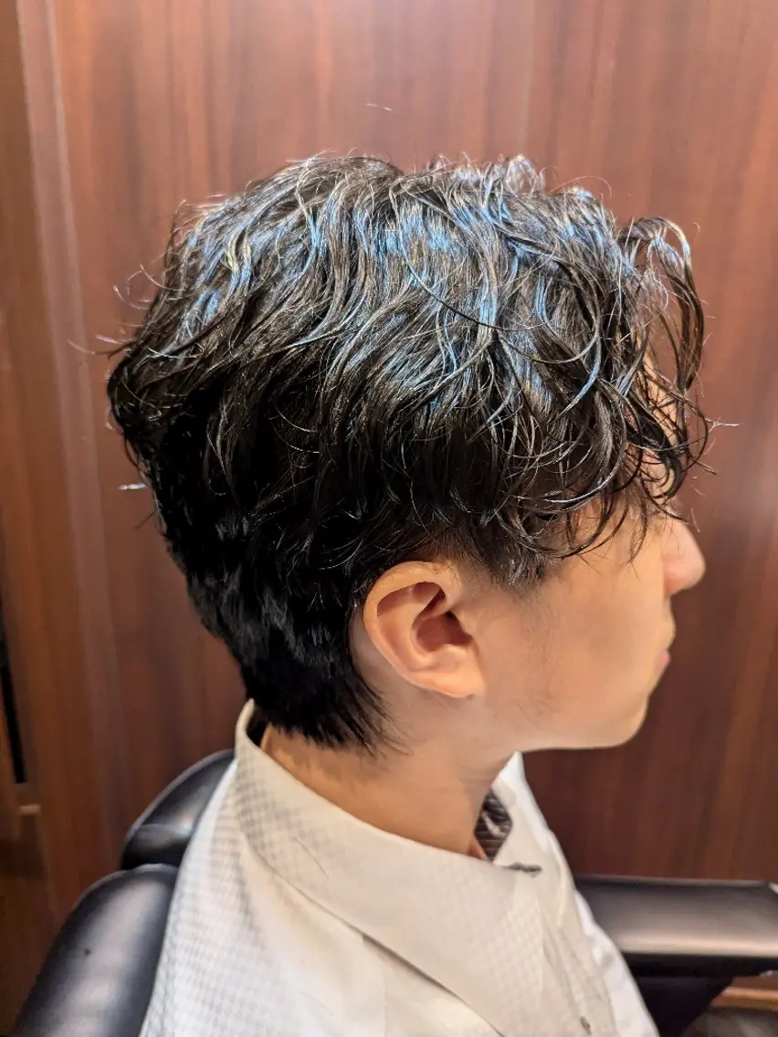 ショート カット パーマ 横須賀和也 ヒロ銀座一丁目のヘアスタイル